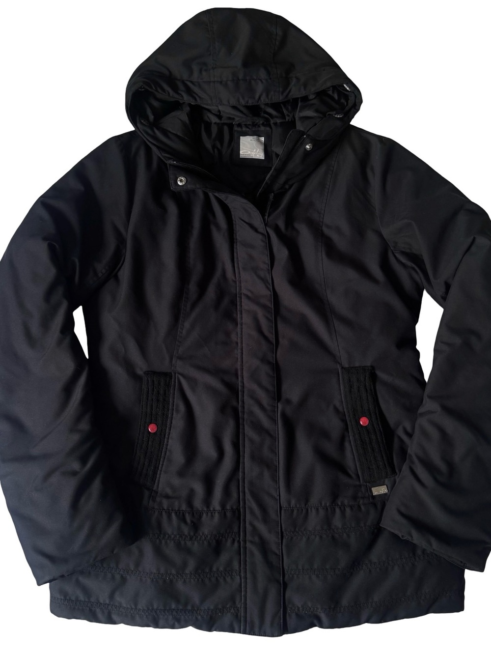 Oakley Women’s Black Hooded Quilted Down Zip Jacket w/ Pockets Size M